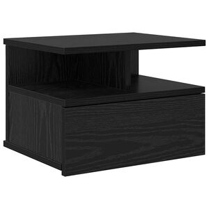 vidaXL Plavajoča nočna omarica Črna Orehovina 40 x 31 x 28 cm