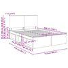 vidaXL Konstrukcija postelje z vzglavjem Dimljeni oreh 150 x 200 cm