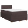 vidaXL Postelja boxspring z vzmetnico Temno rjava 120 x 200 cm Blago