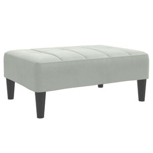 vidaXL Stolček za noge svetlo siv 77x55x31 cm žamet