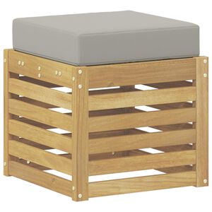 vidaXL Zunanji stolček klop Bela 43 x 43 x 45 cm Masiven les akacije