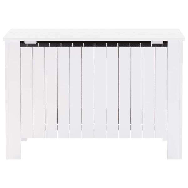 vidaXL Škatla za shranjevanje s pokrovom RANA bela 80x49x54cm borovina