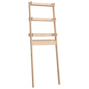 vidaXL Stojalo za kopalnico 63,5x32x179 cm trdna borovina