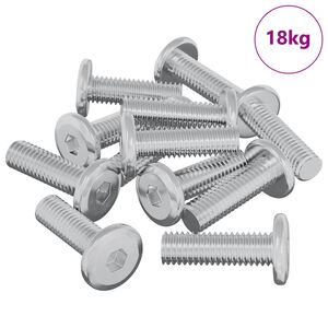 vidaXL Vijak 1593 pcs srebrna 8 x 25 mm Jeklo