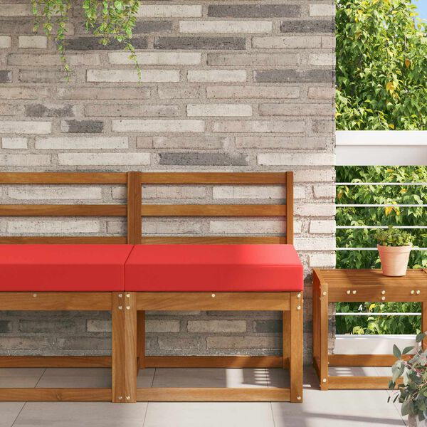 vidaXL Zunanja blazina za kavč Rdeča 60 x 60 x 8 cm Poliester