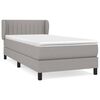 vidaXL Box spring postelja z vzmetnico svetlo siva 80x200 cm blago