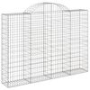 vidaXL Obokane gabion košare 14kosov 200x30x140/160cm pocinkano železo