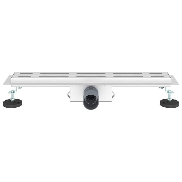 vidaXL Odvod za prho z linijskim dizajnom srebrna 60 cm