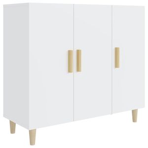 vidaXL Komoda bela 90x34x80 cm konstruiran les