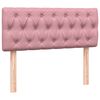 vidaXL Box spring postelja z vzmetnico LED Pink 120x220 cm Velvet