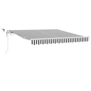 vidaXL Avtomatsko zložljiva tenda z LED antracit in bela 300x250 cm