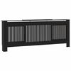 vidaXL Pokrov radiatorja 2 pcs Črna 205 x 20,5 x 81,5cm