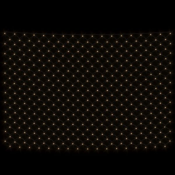 vidaXL Novoletna svetlobna mreža toplo bela 3x3 m 306 LED lučk