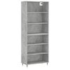 vidaXL Visoka komoda betonsko siva 69,5x32,5x180 cm inženirski les