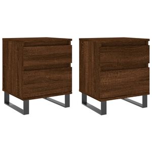 vidaXL Nočna omarica 2 kosa rjavi hrast 40x35x50 cm inženirski les