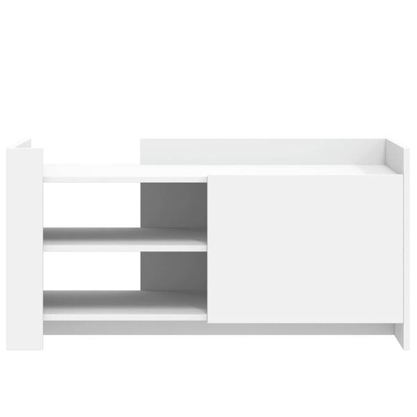 vidaXL Klubska mizica bela 100x50x50 cm inženirski les