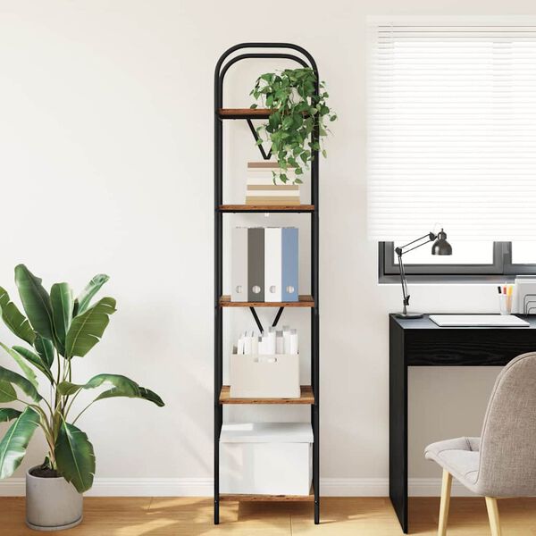 vidaXL Knjižna polica Star les 40 x 30 x 183 cm Konstruiran les