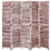 vidaXL Paravan 5-delni rjav 175x165 cm les