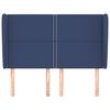 vidaXL Vzglavje z u&scaron;esi modro 147x23x118/128 cm blago