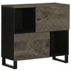 vidaXL Komoda črn 80x33x75 cm trden mangov les