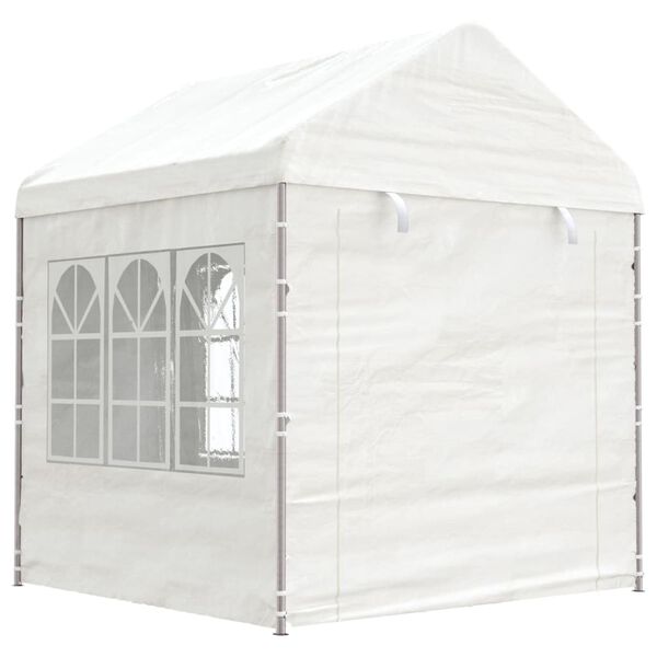 vidaXL Paviljon s streho bel 20,07x2,28x2,69 m polietilen