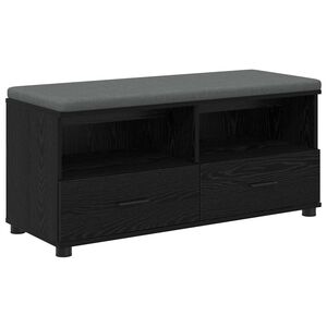 vidaXL Haldna klop Črni Hrast 100 x 38 x 46 cm