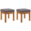 vidaXL Vrtni stolčki z blazinami 2 kosa 40x40x34 cm trden akacijev les