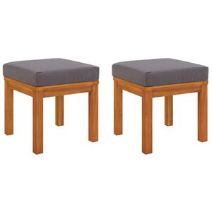 vidaXL Vrtni stolčki z blazinami 2 kosa 40x40x34 cm trden akacijev les