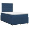 vidaXL Postelja boxspring z vzmetnico Modra 120 x 200 cm Blago