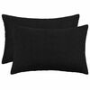vidaXL Prevleka za blazino 2 pcs HEERLEN Črna 40 x 60 cm Boucl&eacute;