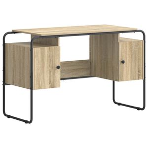 vidaXL Miza s shrambo Sonoma hrast 120 x 50.5 x 75.5 cm