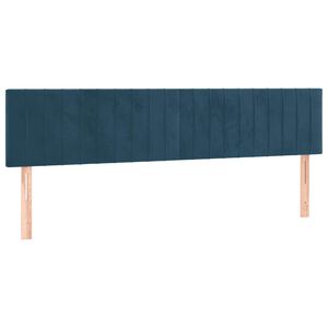 vidaXL Posteljno vzglavje temno modra 200x5x78/88 cm žametna