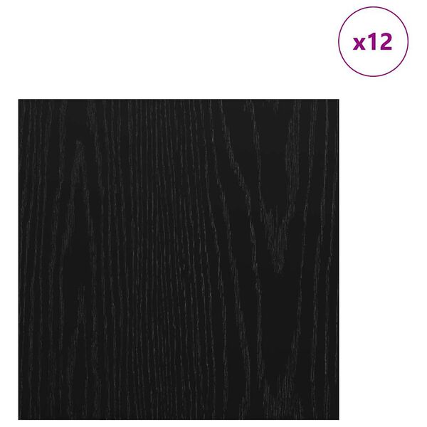 vidaXL Dekorativni paneli 12 pcs Črni hrast 30 x 30 x 0.3 cm