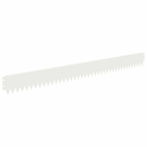 vidaXL Robovi trave 50 pcs 103 x 10 cm Jeklo Bela