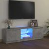 vidaXL TV omarica z LED lučkami betonsko siva 120x30x36 cm