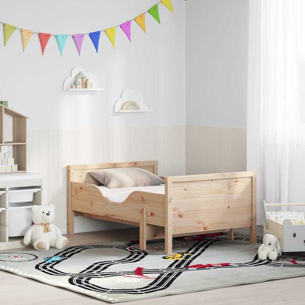 vidaXL Konstrukcija postelje Rjava 80 x 200 cm Masivno borovo les