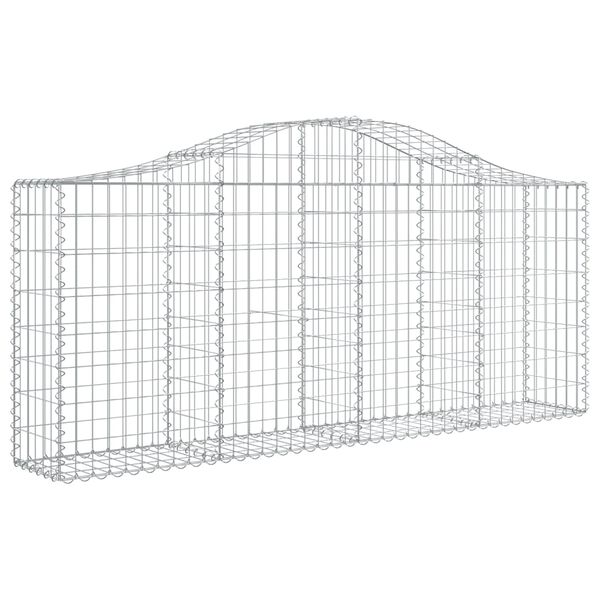 vidaXL Obokane gabion ko&scaron;are 12 kosov 200x30x80/100 cm cinkano železo