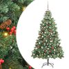 vidaXL Umestno božično drevo 300 LED Toplo bela PVC in kovina Zelena