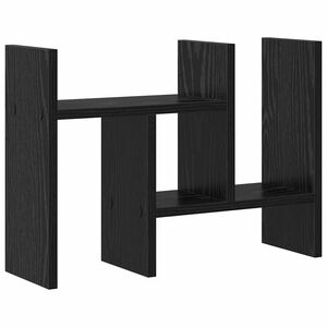 vidaXL Organizator za mizo Črni hrast 50 x 15,5 x 35,5 cm