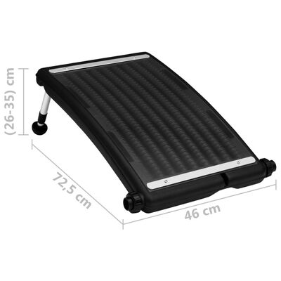 vidaXL Zaobljen solarni grelni panel za bazen 3 kosi 72,5x46 cm