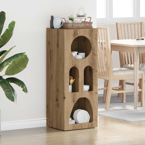 vidaXL Strani &scaron;al Umetni hrast 40 x 35 x 100,5 cm Konstruiran les