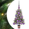 vidaXL Božično drevo med 150 LED z stojalom Zelena 65 cm PE