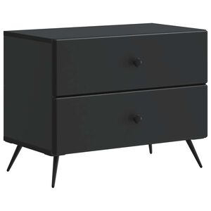 vidaXL Nočna omarica Črna 62 x 34,5 x 47,5 cm Inženirski les