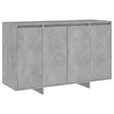 vidaXL Komoda betonsko siva 120x41x75 cm iverna plošča