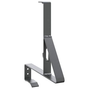 vidaXL Podpora za snežno pregrado Antracit 29,5 x 3 x 34,5 cm Jeklo