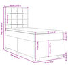 vidaXL Box spring postelja z vzmetnico taupe 80x200 cm blago