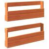 vidaXL Stenski regal za čevlje 2 kosa vo&scaron;čeno rjav 59x8,5x23,5 cm