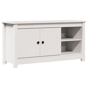 vidaXL TV omarica bela 103x36,5x52 cm trdna borovina