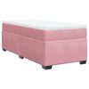 vidaXL Box spring postelja z vzmetnico roza 90x190 cm žamet