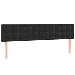 vidaXL Posteljno vzglavje črna 180x5x78/88 cm žamet